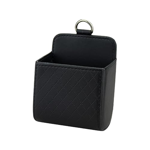 Car Vent Storage Bag, Leather Car Dashboard Organizer Pocket, Black - color: Black