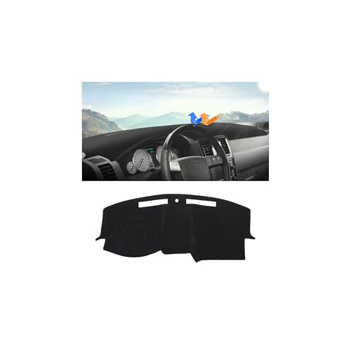 Autorder Dashboard Cover Mat for Chrysler 300 300C 2005-2010 Accessories Dash Cover Upgrade Flannel Dash Mat Sunshade Glare UV Rays Protector - size: Black 05-10 Chrysler 300