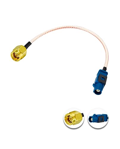 SMA Male to Fakra C Male Blue Pigtail Cable RG316 6in/15cm Fakra C Plug to SMA Plug GPS Antenna Extension Cable for Vehicle GPS Navigation Car Radio Stereo - size: 6in/15cm