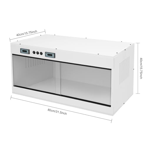 31.5*15.8*15.8 inches PVC Reptile Tank, Reptile Terrarium for Ball Python Bearded Dragon Snake Gecko, Reptile Terrarium Lounge Habitat with Glass Sliding Door & Top Screen Ventilation (White) - color: White