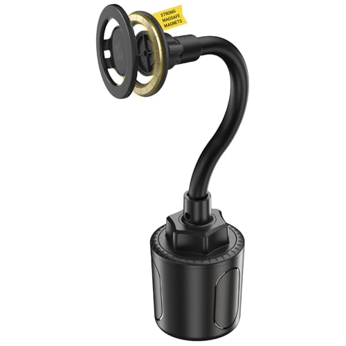 Scosche MagicMount™ SMSCUP Magnetic Cup Holder Phone Mount with Adjustable Gooseneck and Magnet Head, MagSafe Phone Holder for Car Compatible with iPhone 16 15 14 13 12 Series, Mag Safe Case & Android - size: 1 Pack, style: Cup Holder