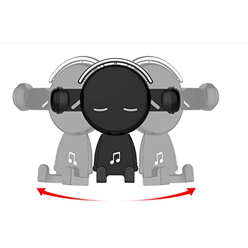Car Air Vent Phone Holder, Metal (Black) - color: Black