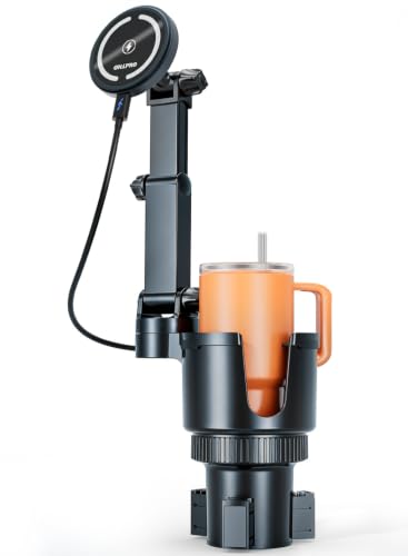 OHLPRO for iPhone 17 Pro Max MagSafe Car Charger Cup Holder Mount - color: Black Gray