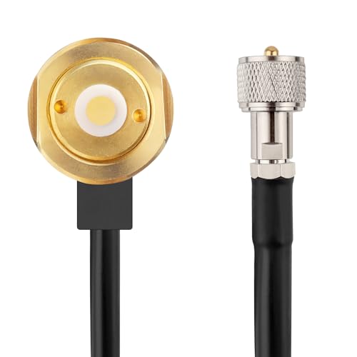 MOOKEERF NMO Antenna Cable,15FT Low Loss RG58 Coaxial CB Antenna Cable Extension with NMO and Removable UHF PL259 Male Connector for VHF/UHF/CB Radio - size: 15FT