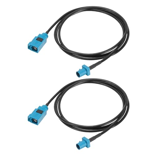 uxcell 2Pcs Antenna Extension Cable, 3.3ft/1m Fakra-Z Male to Fakra-Z Female RF Coax Cable for Car Stereo Head Unit GPS Navigation FM AM Radio RG174 - size: 3.3ft/1m