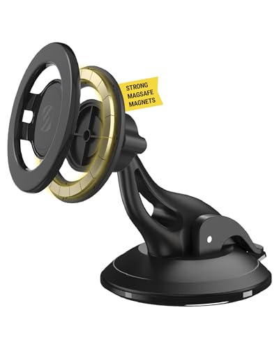 Scosche MagicMount™ SMSWD Magnetic Phone Holder for Car Dashboard/Windshield, MagSafe Stand, Suction Cup Phone Mount Compatible with iPhone 16 15 14 13 12 Series, Mag Safe Case & All Cell Phone - size: 1 Pack, style: Window / Dash Suction