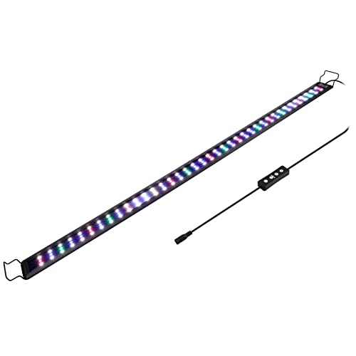 hygger 32W Full Spectrum Aquarium LED Light with 10 Levels of Brightness, White Blue Red Green LEDs,6H8H12H Timer,RGB Light for 46-54IN Freshwater Fish Tank, Aquatic Plants Tropical Ornamental Fish - size: 32W For 46~54inch TANK