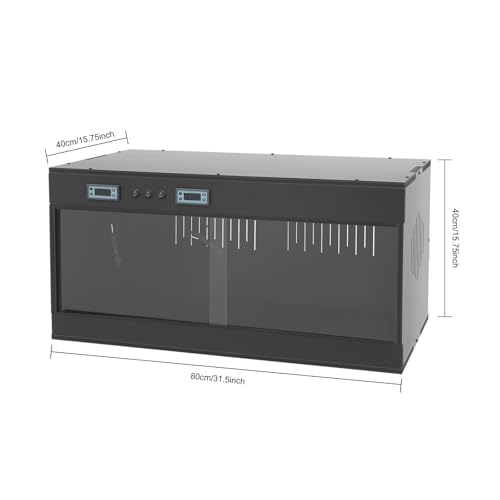 31.5*15.8*15.8 inches PVC Reptile Tank, Reptile Terrarium for Ball Python Bearded Dragon Snake Gecko, Reptile Terrarium Lounge Habitat with Glass Sliding Door & Top Screen Ventilation (Black) - color: Black