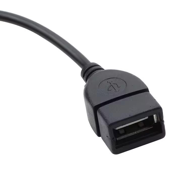 Black USB to AUX Adapter Cable,3.5mm Male AUX Plug to USB 2.0 Female Converter Adapter Cable Cord for Car Aux Port 20cm/8-inch Length Black OTG Adapter Accessories
