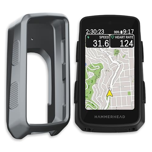 Silicone Case Cover Compatible with Hammerhead Karoo 3 Bicycle Computer - Maximum Protection, Durable, Non-Slip, Shockproof Anti-Static/Dust Coating (Grey) - color: 1x Sili Case (Grey)