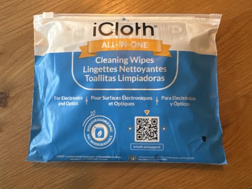 iCloth Screen Cleaner Wipes Individually Wrapped Travel Size Streak-Free (24 Large Wipes) - size: 24 Large Wipes