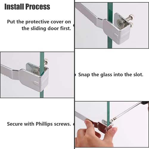 2 Pack Sliding Glass Door Lock Showcase Display Case Lock, Ratchet Lock Reptile Cage Lock and Key, Vivarium Lock for Drawer Cabinet, Fit Thickness 0.08-0.27 Inch / 2-6mm, Keyed Alike - size: 5.56 inch / 141mm