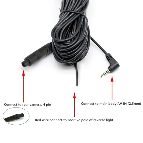 JOMISE 33ft Extension Rear Cable for A80 Dash Cam