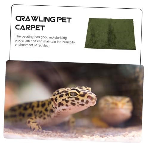 Reptile Carpet Terrarium Liner Moisture Retaining Faux Grass Mat for Snakes Tortoises and Frogs Easy-Clean Substrate for Terrariums - size: 60.00X40.00X0.50CM