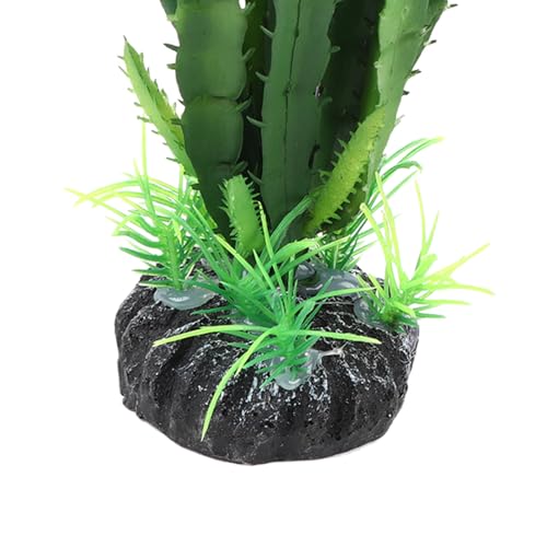 Reptile Plants Succulent, Reptiles Habitats Decoration Home Decor for Fish Aquarium Landscape, Simulation Plastic Cactus Plant Terrarium, Reptiles Habitats Decoration