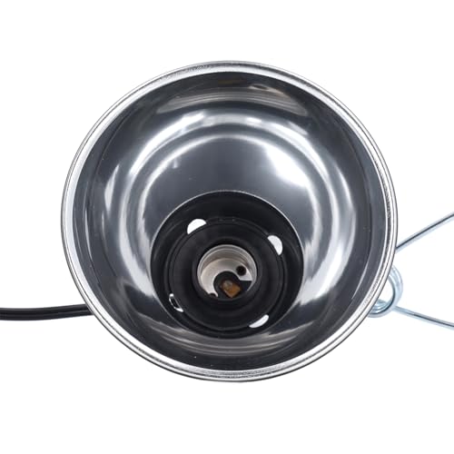 HEEPDD Reptile Heat Lamp Fixture, 250W Aluminum Reflector Dome with E27 Socket for UVA UVB Light, Ceramic Heat Emitter