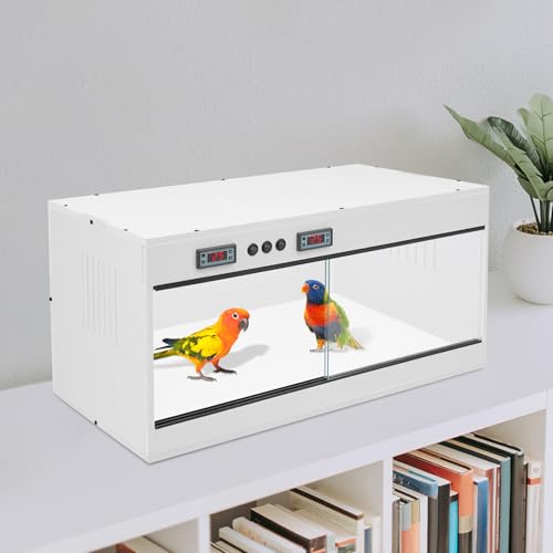 31.5*15.8*15.8 inches PVC Reptile Tank, Reptile Terrarium for Ball Python Bearded Dragon Snake Gecko, Reptile Terrarium Lounge Habitat with Glass Sliding Door & Top Screen Ventilation (White) - color: White