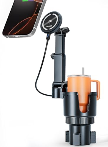 OHLPRO for iPhone 17 Pro Max MagSafe Car Charger Cup Holder Mount, Gray - color: Gray