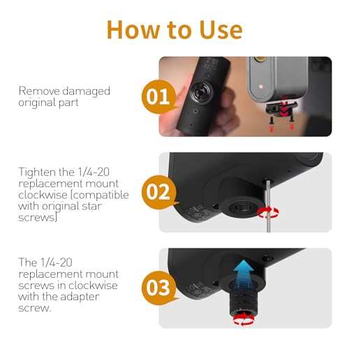 Replacement Mount Bracket for Mevo Start -Mounting Bracket Accessories for Mevo Start, for 1/4" and 3/8" Threaded Holes