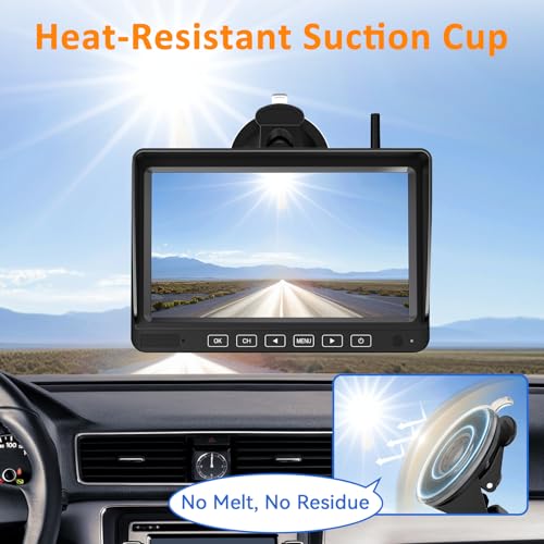 HD 1080P RV Backup Camera Wireless Easy Install: Plug-Play 7'' DVR Monitor - size: 7"+RV Camera for Furrion