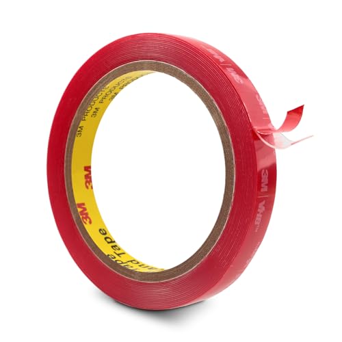 3M Double Sided Tape Clear 0.5''x15.4Ft Thin Heavy Duty - color: Clear, size: 0.5''×15.4Ft