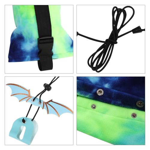 Cabilock Adjustable Blue Outdoor Lizard Carrier Bag with Leash Portable Reptile Travel Sling for Bearded Dragon and Small Reptiles