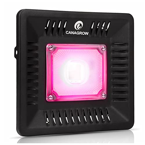 Full Spectrum LED Grow Lights for Indoor Plants, CANAGROW Waterproof COB Outdoor Grow Light, Plant Growing Lamps Refugium Light for Saltwater Aquarium, Heating Lamps for Plants Seeding, Veg, Blooming - size: 1 Bulb Pink - 100 W