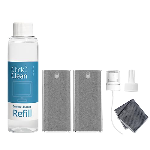 CLICK CLEAN Screen Cleaner Kit, 2 Cleaning Sprays with 4 oz Refill - size: 2 L126T Screen Cleaner Refill Kits