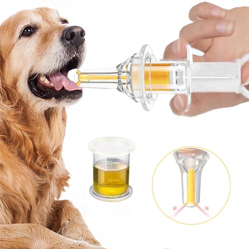 Pet Liquid Feeding Kit Pet Feeding Syringe Soft Tip, Cat Dog Syringe Bottles for Pet Feeding,Pet Medical Feeding Dispenser Tool (White) - color: White
