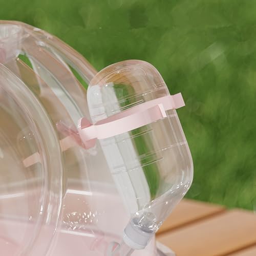 Small Animal Carrier Cage with Water Bottle, Portable Hamster Travel Carrier Carry Case for Small Pets, Gerbils, Mice, Dwarf Hamster (Pink) - color: Pink