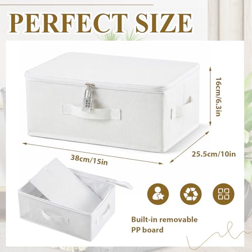 Briwooody Discreet Lockable Toy Bag,White,15 X 10 X 6.3 In - color: White, size: 15 x 10 x 6.3 Inch