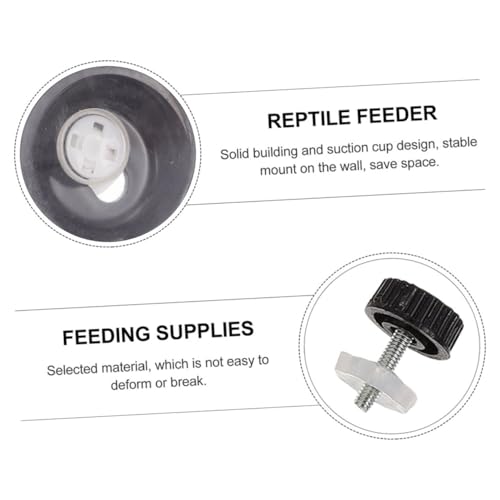 TOYANDONA 1Set Reptile Feeding Ledge with Suction Cup Detachable Food Basin Water Feeder Reptile Tank Supplies for Gecko Lizard Frog