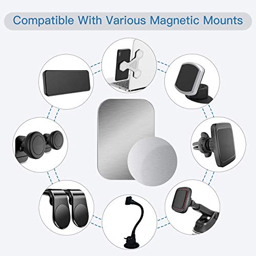 OWLKELA 10 Pcs Mount Metal Plate, Silver - color: Silver