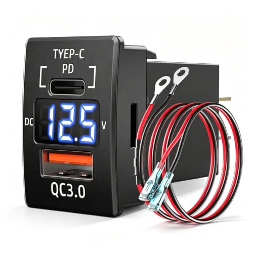 USB C Car Charger PD+QC 3.0 - size: PD+QC+Voltmeter