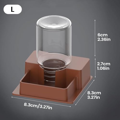 Automatic Waterer for Gecko - Leak-Proof Reptile Feeder, Reservoir | Hydration Tool for Snake Lizard Bearded Dragon Home Garden Yard Backyard Tank Terrarium - color: L