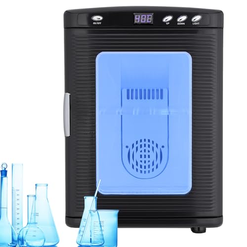 GarveeTech Scientific Incubator 25 L, Digital Laboratory Incubator with AC & DC Power, Reptile Incubators for Hatching Eggs with Precise Temperature Control from 10 to 60°C (72°F to 140°F), Black