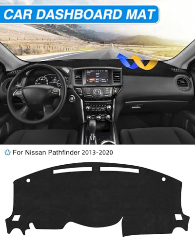 Cartist Dash Cover for Nissan Pathfinder 2013-2020 Dashboard Cover Mat - color: 13-120 Pathfinder(Black)