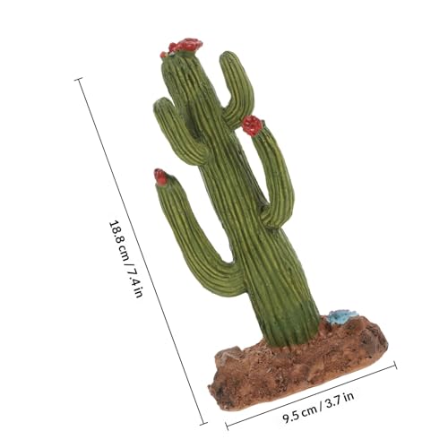 VALICLUD Artificial Cactus for Terrarium, Fake Plants for Reptile Habitat Decor, Desert Style Plastic Reptile Tank Accessories for Bearded Dragon, Turtle, Snake, Lizard