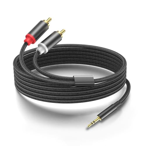 (16.5 FT / 1 Pack) 3.5mm to RCA Cable,3.5mm Male to 2RCA Male Audio Stereo Cable for Smartphones, MP3, Tablets, Speakers, HDTV - size: 16.5 FT