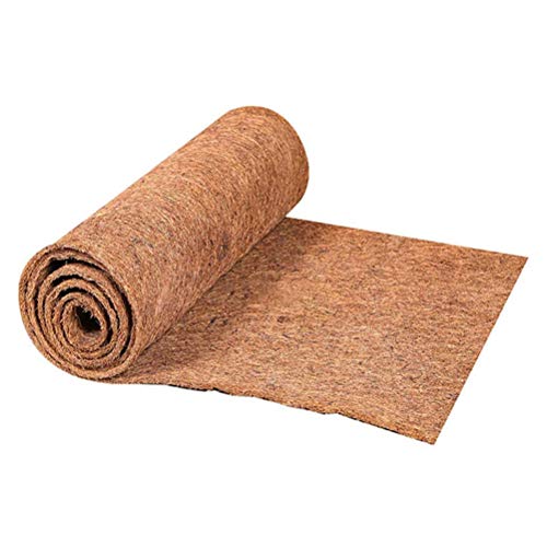 Aramox Coconut Fiber Reptile Mat Natural Coconut Fiber Substrate Mat 60x100cm Soft Absorbent Pet for Lizards Turtles Snakes with Washable Reusable Carpet (Brown)