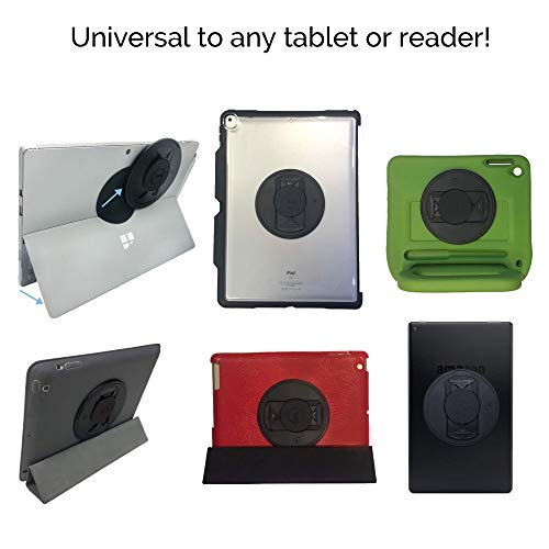 G-Hold® - Comfort Tablet Holder Works with Any Tablet, Tablet case, e-Reader, iPad - Universal, Ergonomic, Rotating, Folds Flat and Adjustable (Black) - color: Black Engraved