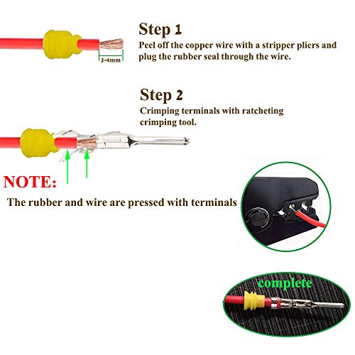 6 Pin Way Waterproof Electrical Wire Connector, 8 Kit Car Auto Electrical Connectors Series Terminals Water Resisted for Car, Truck, Boat(6 pin Connector) - size: 6 Pin connector--8 kit