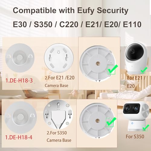 Flexible Baby Monitor Stand Mount Holder Compatible with eufy Security E30 / E20 / C220 / E21/ E110 / C2110 / T8417/ T8354/ T8300 Cameras Adjustable Baby Cameras Stand Clip Clamp Mount - size: 33.48" for eufy E30/E110/C220/E220/C2110