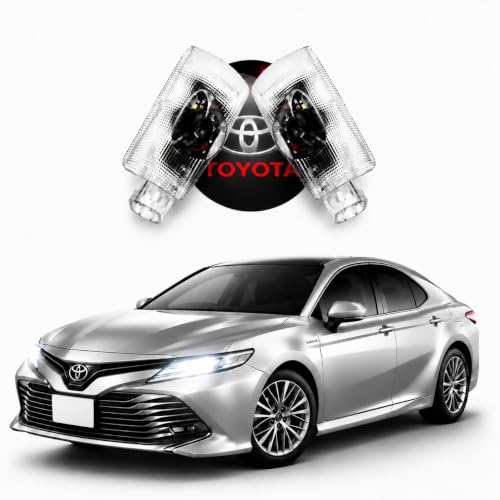 2Pcs Never Fade Car Door Lights Logo Projector Compatible with Toyota 4Runner Avalon Camry Prius Tundra Sienna Car Accessories - color: YBD-005