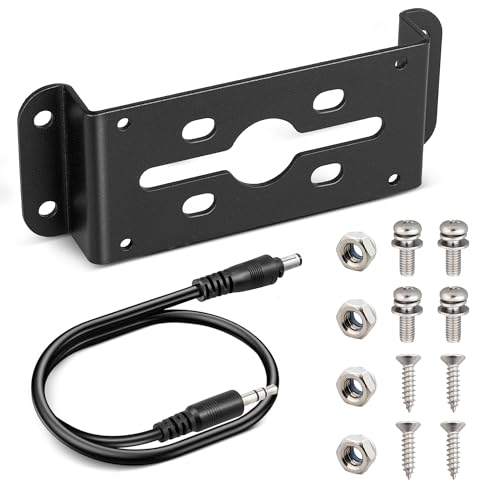 EWAY Backup Camera Adapter Bracket for Furrion Pre-Wired RVs System, U-Shaped Aftermarket Rear View Cam Mounting Plate Mount w/Plug and Play Power Pigtail Connector