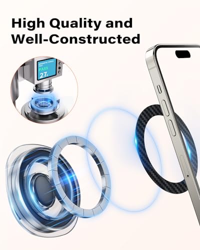 OQTIQ Phone Cup Holder for Car Mount for MagSafe, Quick Extension Long Arm - color: Clear