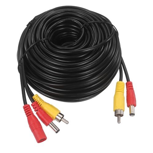 MECCANIXITY RCA DC HD Video AV Extension Cable 49.2FT/15M 2 in 1 - size: 49.2FT/15M