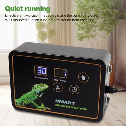 Rainforest Tank Timer Misting System Quiet Touch Control Automatic Reptile Mister with Timer 360° Adjustable Nozzles DC 5V
