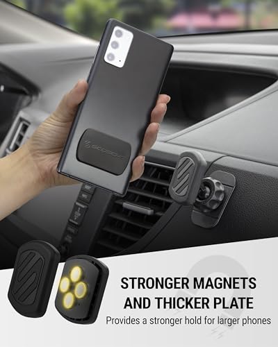 Scosche MXDM Magnetic Phone Holders for Your Car, Dashboard Cell Phone Holder with Extra Strong Magnet and Thick Metal Plate, Car Mount Cellphone Stand Compatible with iPhone, Samsung and More, 2 Pack - size: 2 Pack, style: Extra Strength - Dash
