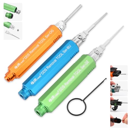 JRready DDS Metal Storage Handle Pin Removal Tool Kit for Weather Pack Metri-Pack Connectors Automotive Depinning Tool with DRK-785084 AMP 1.5mm Superseal Removal Tool ACTCRH7A08 - size: Upgraded ST5211 DDS Series